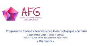 Le LFG participe au 18èmes Rendez-vous Gemmologique de Paris